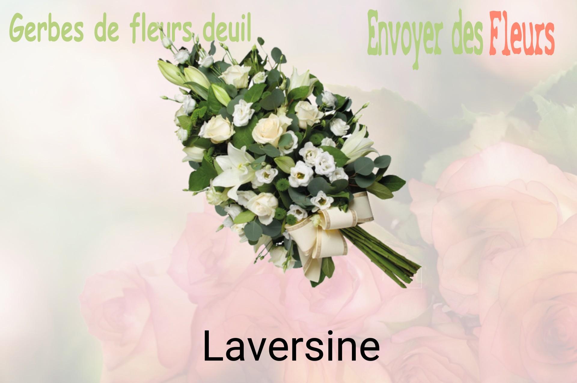 Gerbe de fleurs de deuil livrée à Laversine